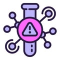 Test tube genetic icon outline vector. Dna genome Royalty Free Stock Photo