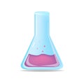 Chemical flask for conducting test reaction experience Royalty Free Stock Photo