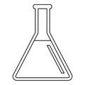 Test tube icon, outline style Royalty Free Stock Photo