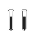 Test tube icon set. simple style laboratory and medical design element Royalty Free Stock Photo