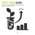Test tube icon vector with flat style isolated on white background. Vector illustration laboratory sign symbol icon concept Royalty Free Stock Photo