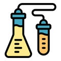 Test tube lab icon vector flat Royalty Free Stock Photo