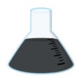 Test tube with oil cartoon Royalty Free Stock Photo