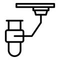 Test tube production icon outline vector. Glass factory