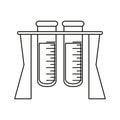 Test tube rack medicine laboratory thin line