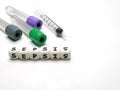 test tubes and syringe Royalty Free Stock Photo