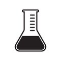 Test tube vector icon. Vector clinically tested medically approved laboratory beaker vial label