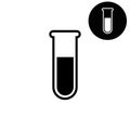 Test-tube - white vector icon