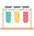 Test Tubes Color Isolated Vector Icon that can be easily modified or edit Royalty Free Stock Photo