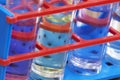 Test tubes with different chemicals Royalty Free Stock Photo