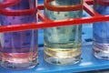 Test tubes with different chemicals Royalty Free Stock Photo