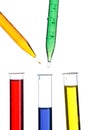 Test tubes and dropper Royalty Free Stock Photo