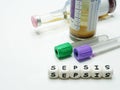 test tubes and hemoculture bottles Royalty Free Stock Photo