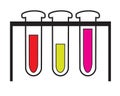 Test tubes icon vector