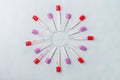 Test tubes for laboratory diagnosis, for blood tests. Royalty Free Stock Photo