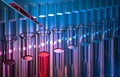 Test Tubes and laboratory glassware with  liquids Royalty Free Stock Photo