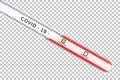 Test tubes with negative result of coronavirus. COVID-19 virus test. Vector.