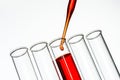 Test tubes and pipette drop, Laboratory Glassware Royalty Free Stock Photo