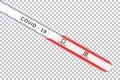 Test tubes with positive result of coronavirus. COVID-19 virus test. Vector.