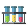 Test tubes rack isolated Royalty Free Stock Photo