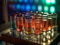 Test tubes in the science lab. Development of new chemicals. Royalty Free Stock Photo