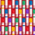 Test tubes seamless template Royalty Free Stock Photo