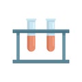 Test tubes stand icon flat isolated vector Royalty Free Stock Photo