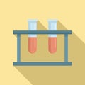 Test tubes stand icon, flat style Royalty Free Stock Photo