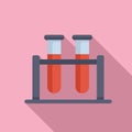 Test tubes stand icon flat vector. System shield Royalty Free Stock Photo