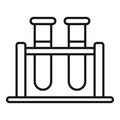 Test tubes stand icon outline vector. System shield Royalty Free Stock Photo