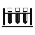 Test tubes stand icon, simple style Royalty Free Stock Photo