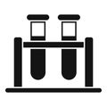 Test tubes stand icon simple vector. System shield Royalty Free Stock Photo