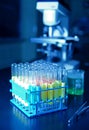Test tubes used in research Royalty Free Stock Photo
