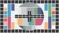 Test the TV screen from small raster circles Royalty Free Stock Photo
