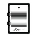 Testament letter black simple icon Royalty Free Stock Photo