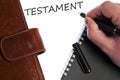 Testament message Royalty Free Stock Photo