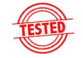 TESTED Rubber Stamp Royalty Free Stock Photo