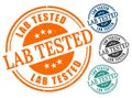 Tested and Verified Stamp Collection, Lab Certified Product Labels Royalty Free Stock Photo