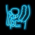 testes endocrinology neon glow icon illustration Royalty Free Stock Photo