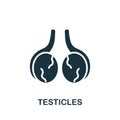 Testicles icon. Simple element from internal organs collection. Creative Testicles icon for web design, templates