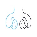 testicles line icon, outline symbol, vector illustration, concept sign Royalty Free Stock Photo