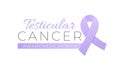 Testicular Cancer Awareness Month Isolated Logo Icon Sign