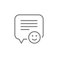 Testimonial comment line outline icon