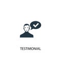 Testimonial icon. Simple element