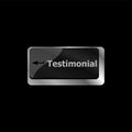 Testimonial word, button on computer keyboard key Royalty Free Stock Photo