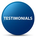 Testimonials blue round button