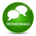 Testimonials (chat icon) elegant green round button