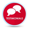 Testimonials (chat icon) flat prime red round button