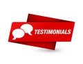 Testimonials (chat icon) premium red tag sign