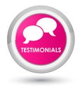 Testimonials (chat icon) prime pink round button